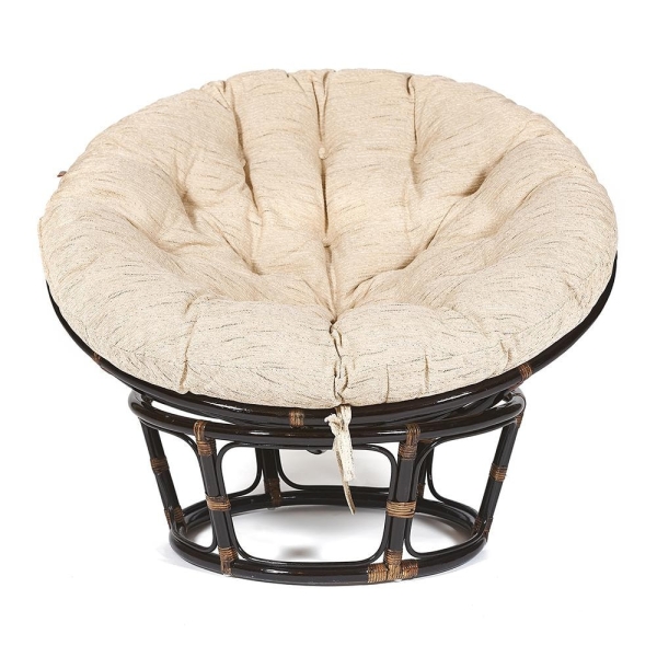 Кресло "PAPASAN" 23/01 W, с подушкой, античный черно-коричневый, ткань старт