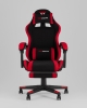 Кресло спортивное Prophet TopChairs с оттоманкой ткань черно-красный