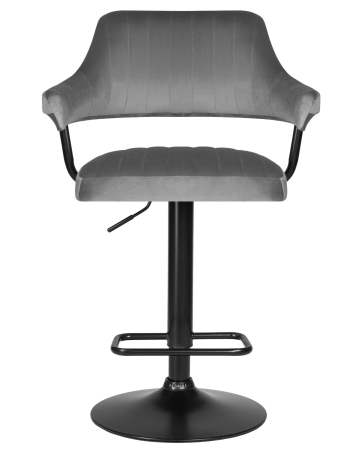 Набор 2 шт Стул барный CHARLY BLACK, серый велюр (MJ9-75)