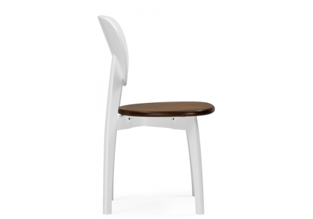 Стул деревянный Окава белый, миланский орех Стул деревянный Окава белый, миланский орех