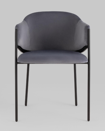 Стул Brace велюр серый
