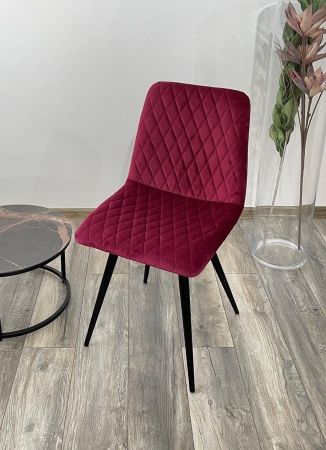 Стул CHILLI-X ВИННЫЙ #16 велюр, черный каркас