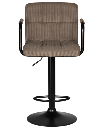 Набор 2 шт Стул барный KRUGER ARM BLACK, какао вельвет (LAR-E2041-05)