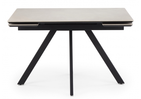 Керамический стол Вилли 120(180)х80 сarmen light grey, черный