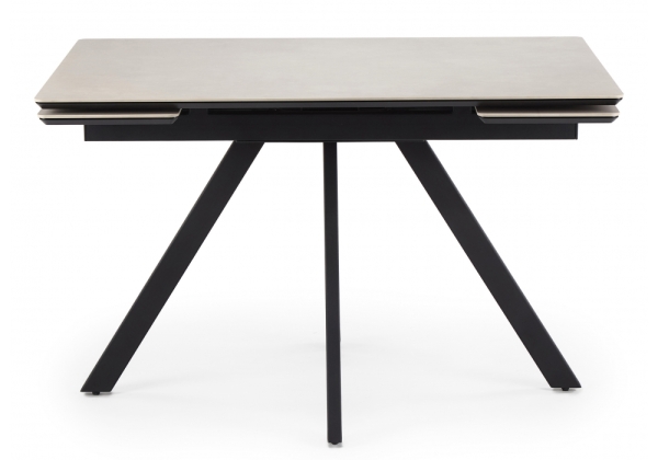 Керамический стол Вилли 120(180)х80 сarmen light grey, черный