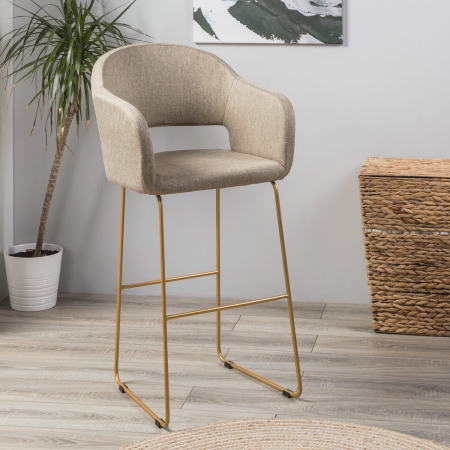 Кресло бар Oscar Браун/Линк золото