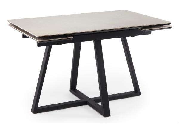 Керамический стол Памелла 140(200)х80 carmen light grey, черный Керамический стол Памелла 140(200)х80 carmen light grey, черный