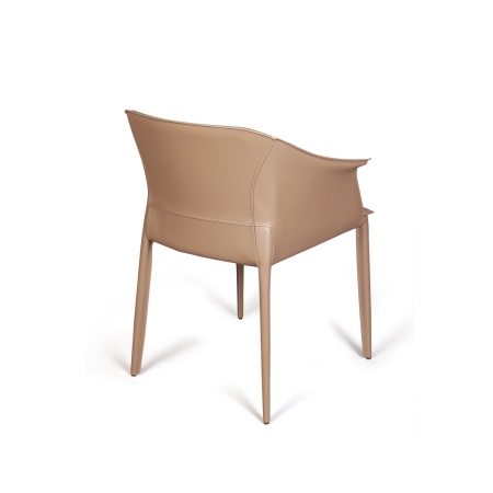 Стул с подлокотниками GIO кожа хаки-тауп