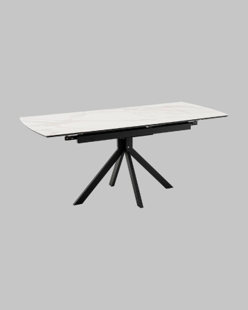 Стол Галац 120*80 см столешница стекло белое