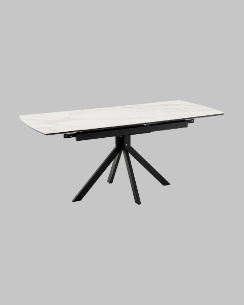 Стол Галац 120*80 см столешница стекло белое