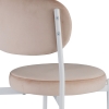 Стул Maso велюр бежевый, белые ножки