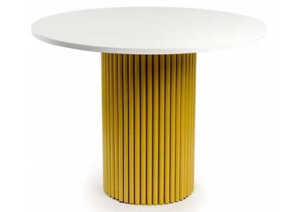 Стол деревянный Барел 90 белый, золото Стол деревянный Барел 90 белый, золото
