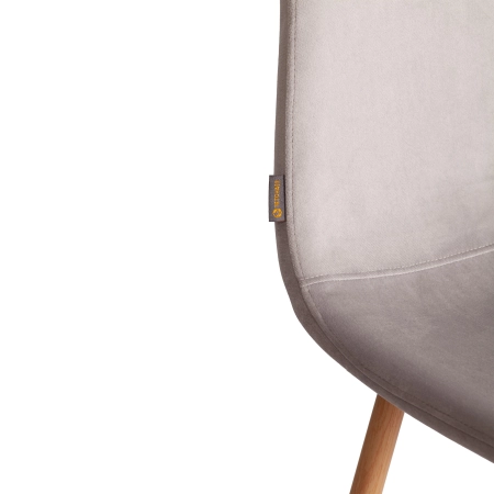 Стул BREEZE (mod. JSC-58) велюр и металл, серый и светлое дерево