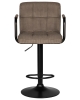 Стул барный KRUGER ARM BLACK какао вельвет
