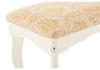 Банкетка Амадео молочная с узором на сиденье