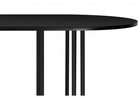 Стол деревянный Хьюго О 160 х 90 черная шагрень пленка, черные ноги Стол деревянный Хьюго О 160 х 90 черная шагрень пленка, черные ноги