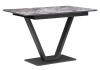 Стеклянный стол Бугун мрамор серый, черный