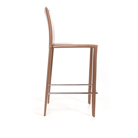 Стул полубарный Rolf кожа капучино