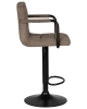 Стул барный KRUGER ARM BLACK какао вельвет