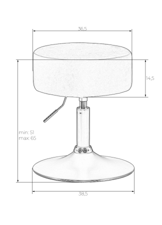 Пуф DANNY BLACK, темно-серое букле (16)