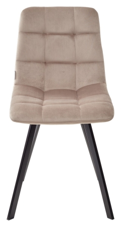 Стул CHILLI SQUARE BLUVEL-40 бежевый, велюр, черный каркас