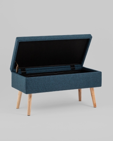 Банкетка Сторми с ящиком темно-синий