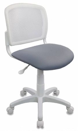 Кресло детское Бюрократ CH-W296NX белый TW-15 сиденье серый 15-48 сетка/ткань крестовина пластик пластик белый