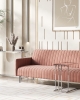 Диван прямой Дрезден велюр пыльно-розовый