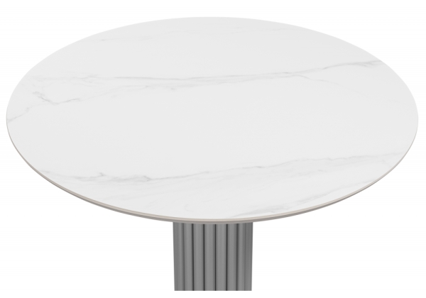 Керамический стол Кэмерон 90 snow white, серый