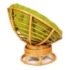 Кресло-качалка "PAPASAN" w 23 и 01 B с подушкой, мед, флок олива, 23 фото в интернет-магазине Stoolmarket