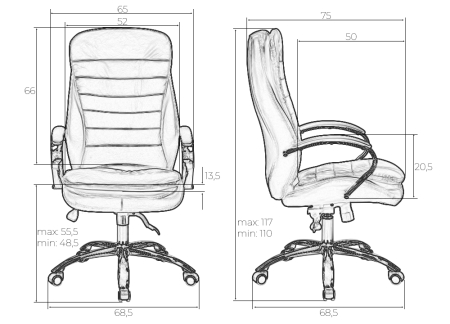 Офисное кресло для руководителей LYNDON черный