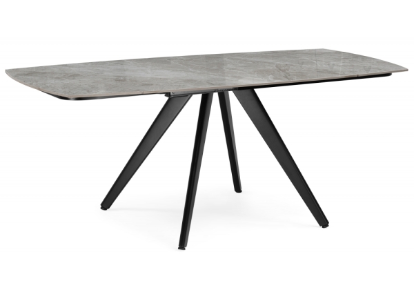 Керамический стол Silvi 120(180)x80 серый, черный