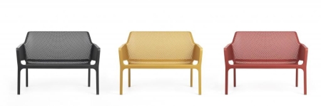 Диван пластиковый Net Bench черный Диван пластиковый Net Bench черный