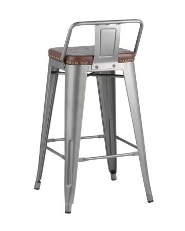 Стул полубарный TOLIX SOFT серебристый