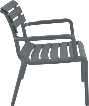 Кресло лаунж пластиковое Siesta Contract Paris Lounge темно-серый