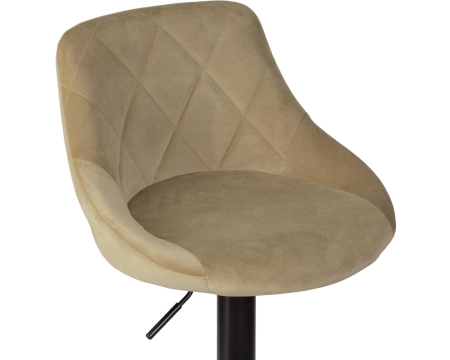 Набор 2 шт Стул барный LOGAN BLACK, мокко велюр (MJ9-9)