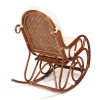 Кресло-качалка MILANO (разборная) без подушки, ротанг top quality, 58x136x103 см, орех