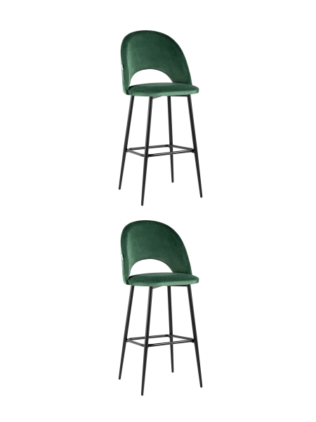 Стул барный Меган велюр зеленый 2 шт.