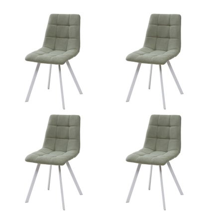 Стул CHILLI SQUARE UF860-11B мятный ткань, белый каркас