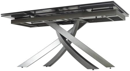 Стол ESTEBIO 160 KL-99 белый мрамор матовый, итальянская керамика, Серый металлик