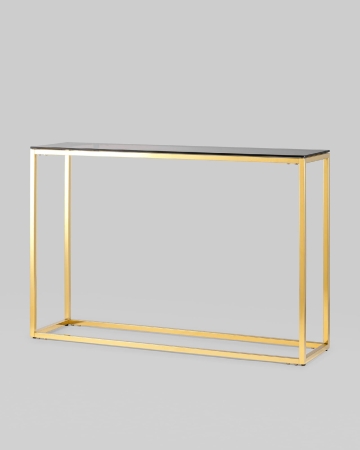 Консоль ТАУН 115*30 золото стекло дым