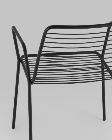 Стул с подлокотниками Дели металл черный