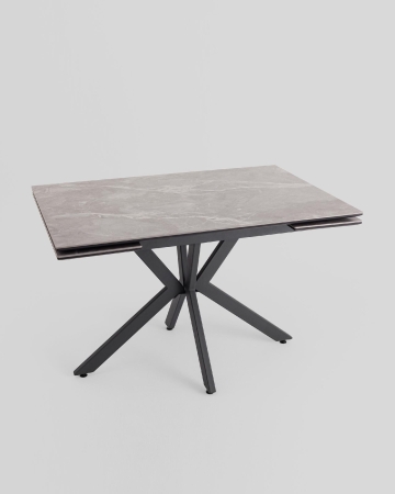 Стол раскладной Marmer 120-180*80*76 керамика антрацит