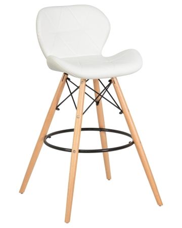 Стул барный BUTTERFLY BAR ножки светлый бук белый