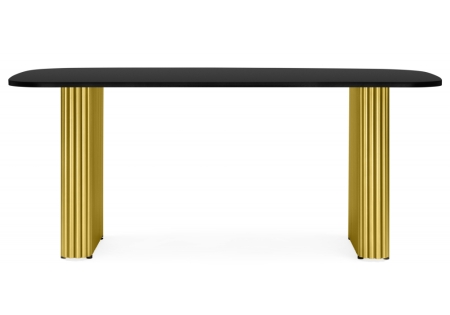 Стол деревянный Бавария B 200 х 90 черная пленка шагрень, золото