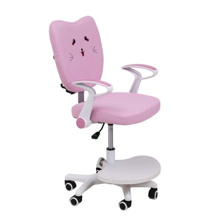 Кресло поворотное Catty, котенок розовый, ткань