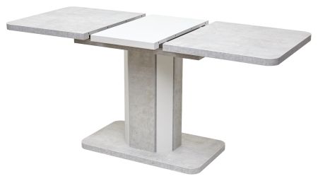 Стол STORK белый бетон, белый 120