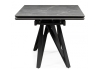 Керамический стол Вилсон 140(200)х80 серый мрамор larka grey, черный