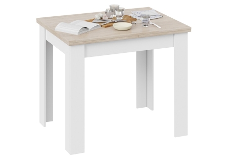 Стол деревянный Промо Тип 3 белый, дуб сонома светлый