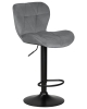 Стул барный BARNY черный, серый велюр MJ9-75